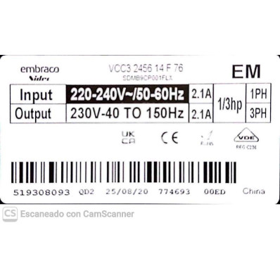 Módulo compresor inverter frigorífico haier
